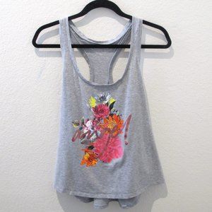 Victoria’s Secret Gray Racerback Tank Floral XL